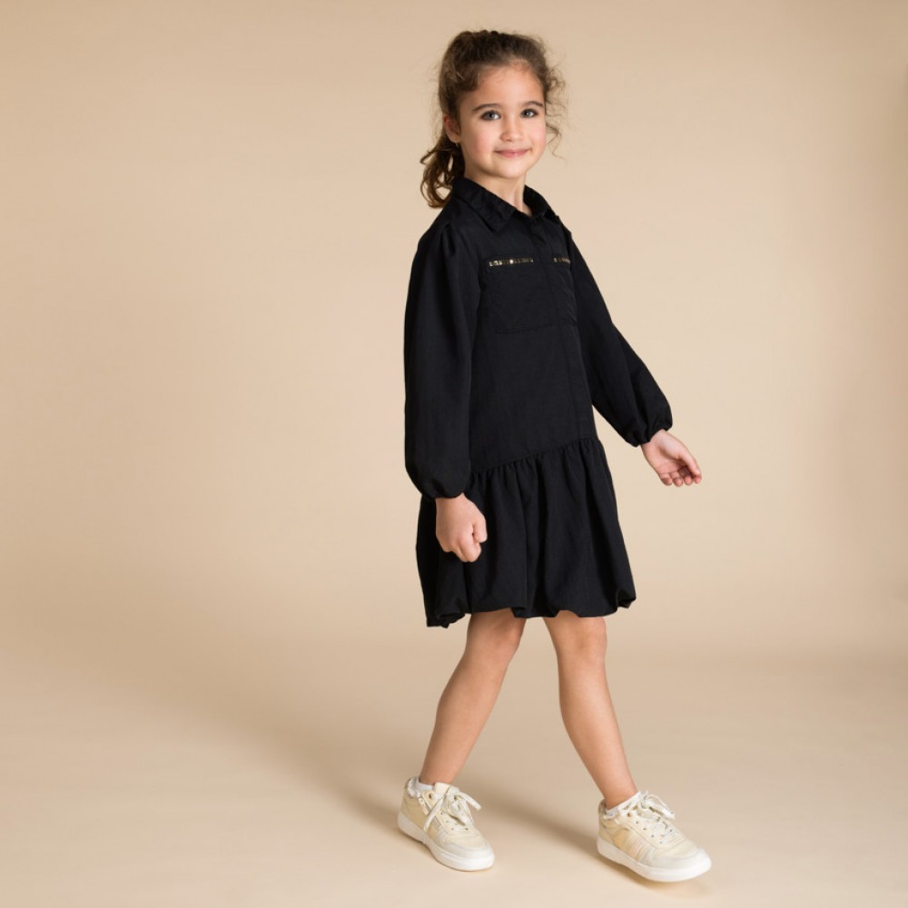 Orchestra Robe chemise en toile parachute avec strass