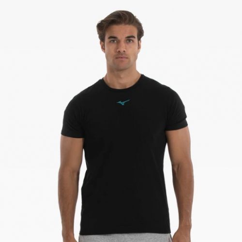 Mizuno T-Shirt Homme Tee Cotton Noir/Vert