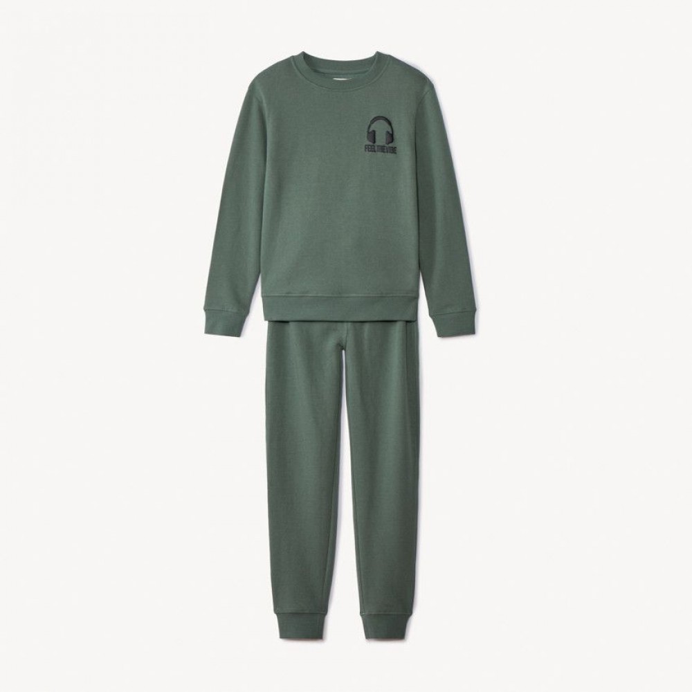 Ensemble jogging en molleton uni pour garçon