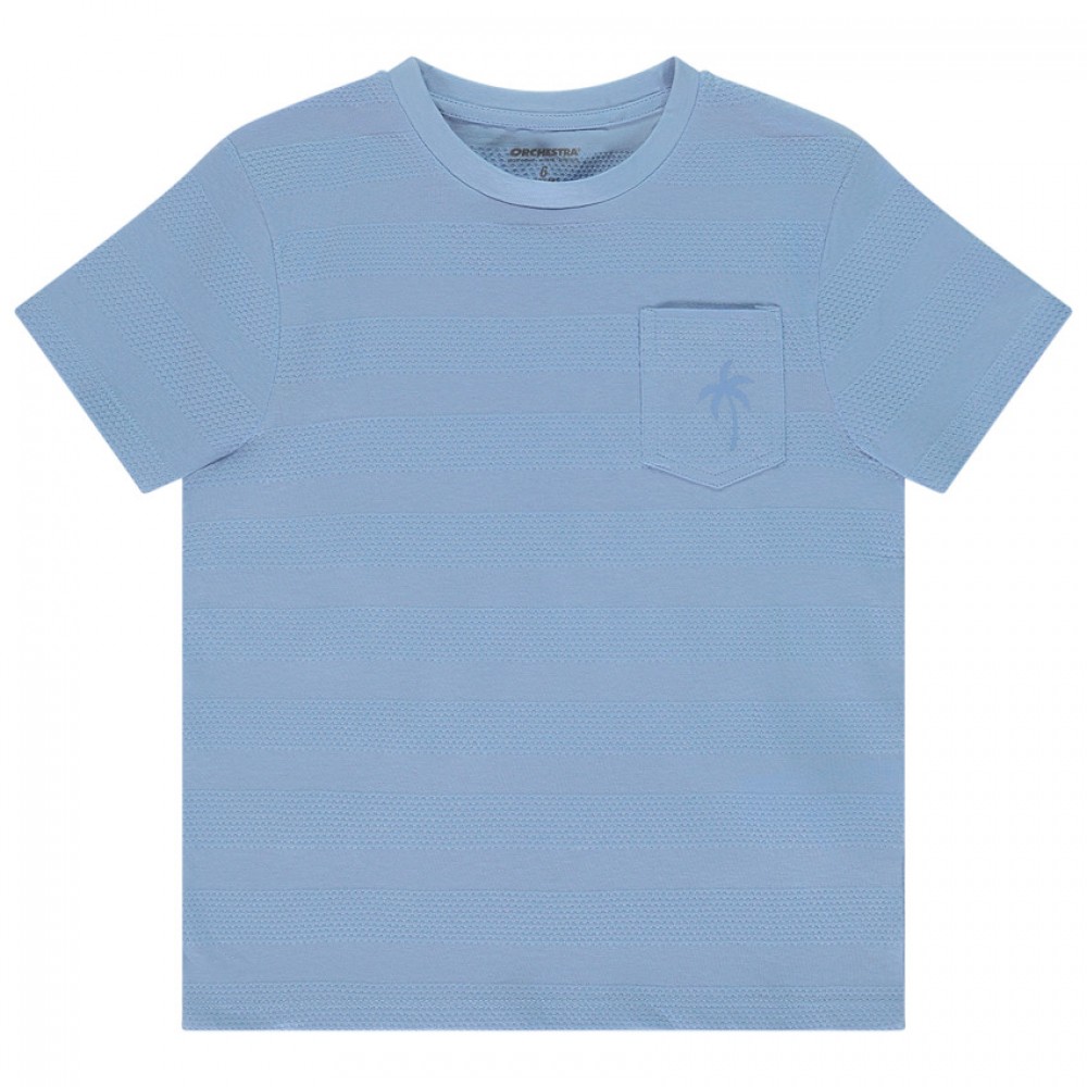 Orchestra T-shirt manches courtes uni effet bandes texturées 