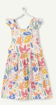 Robe évolutive en gaze de coton imprimé multicolore
